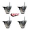 Service Caster 3 Inch Nylon Wheel Swivel 34 Inch Threaded Stem Caster Set with Brake SCC SCC-TS20S314-NYS-PLB-34212-4 - alternate 2